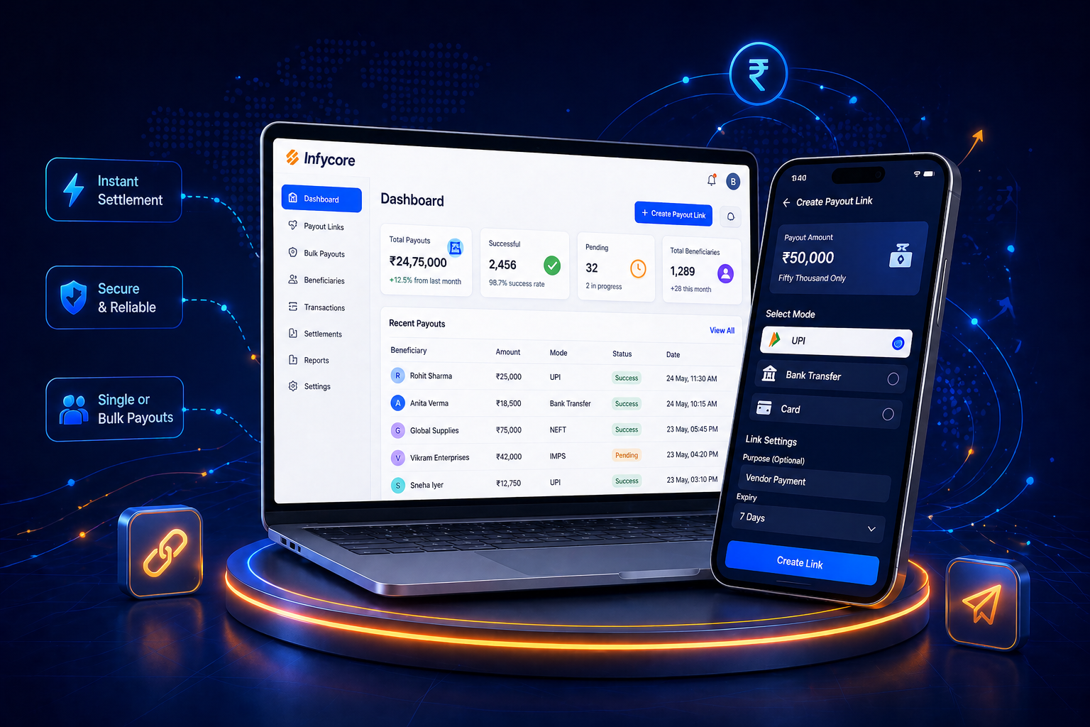 Payout dashboard